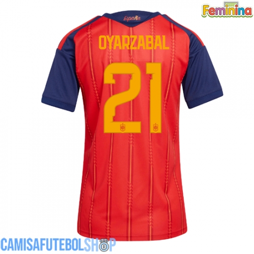 Camisa de time de futebol Espanha Mikel Oyarzabal #21 Replicas 1º Equipamento Feminina Mundo 2026 Manga Curta